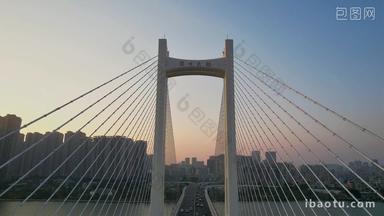 航拍广东潮州<strong>大桥</strong>建筑景观